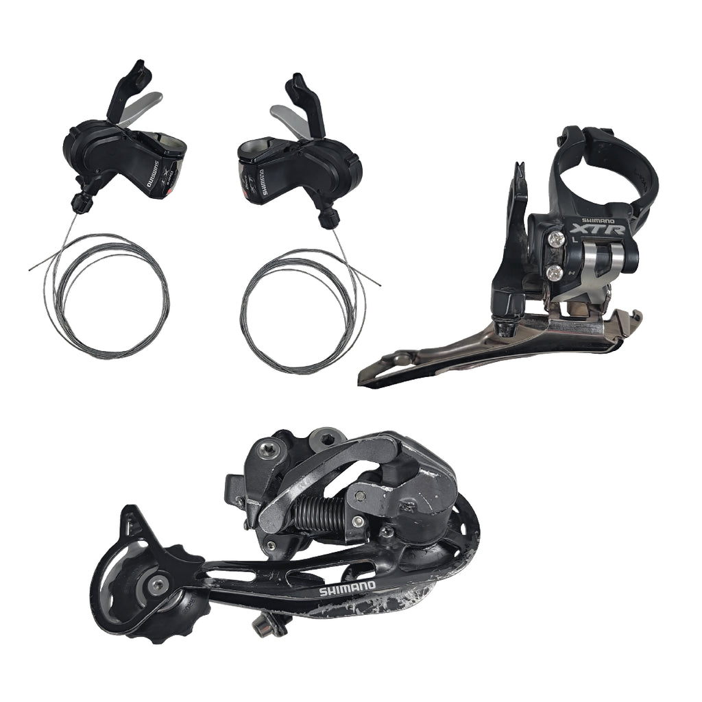Juego de Shifter SL-M770 3x9 Shimano XT + Descarrilador Trasero RD-M662 Shimano SLX + Descarrilador Delantero FD-M971 Shimano