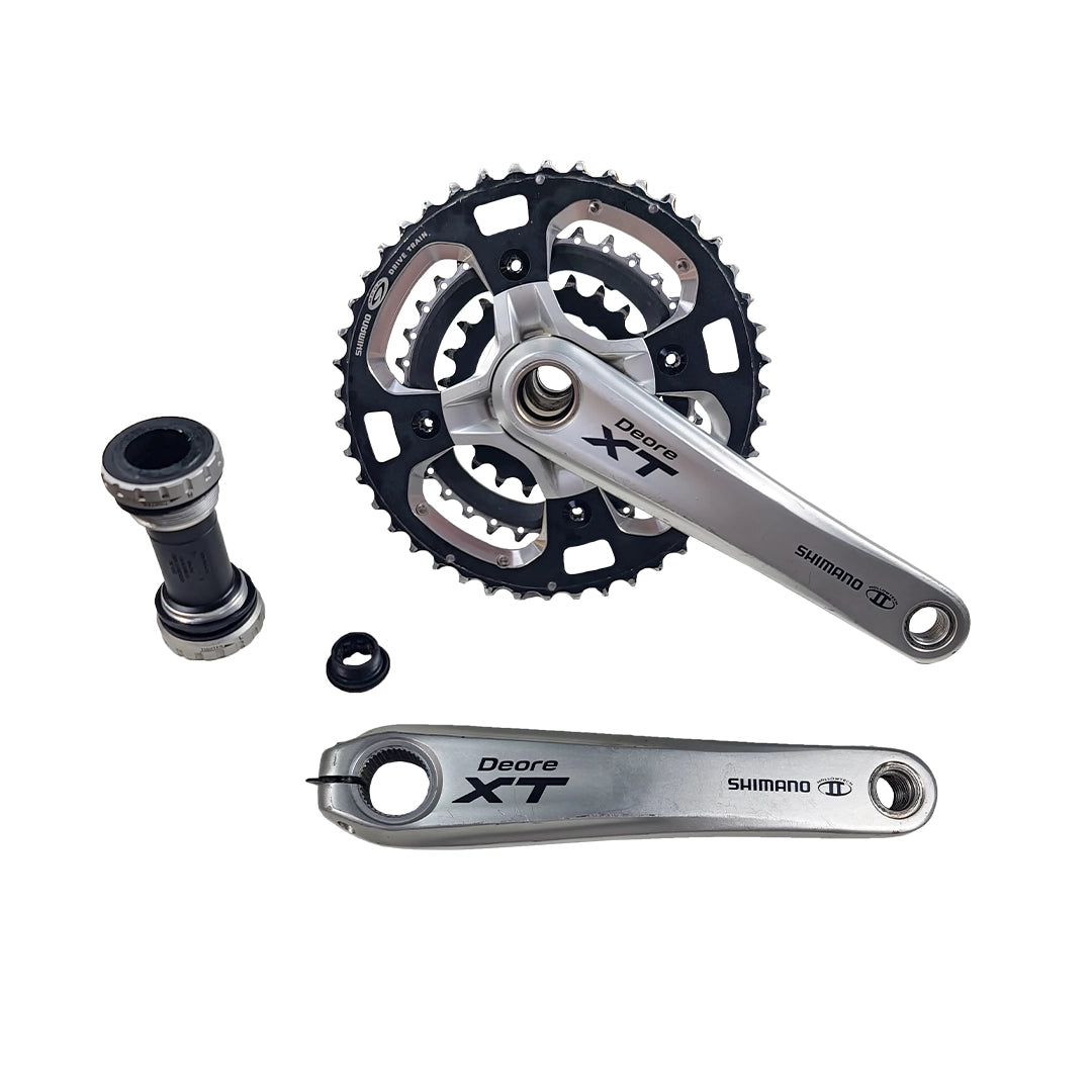 Juego Plato palanca Dore XT FC-M770 Silver 22-32-44 175mm + Caja Pedalera BB51 Silver (usado, con detalles)