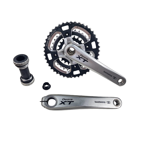 Juego Plato palanca Dore XT FC-M770 Silver 22-32-44 175mm + Caja Pedalera BB51 Silver (usado, con detalles)