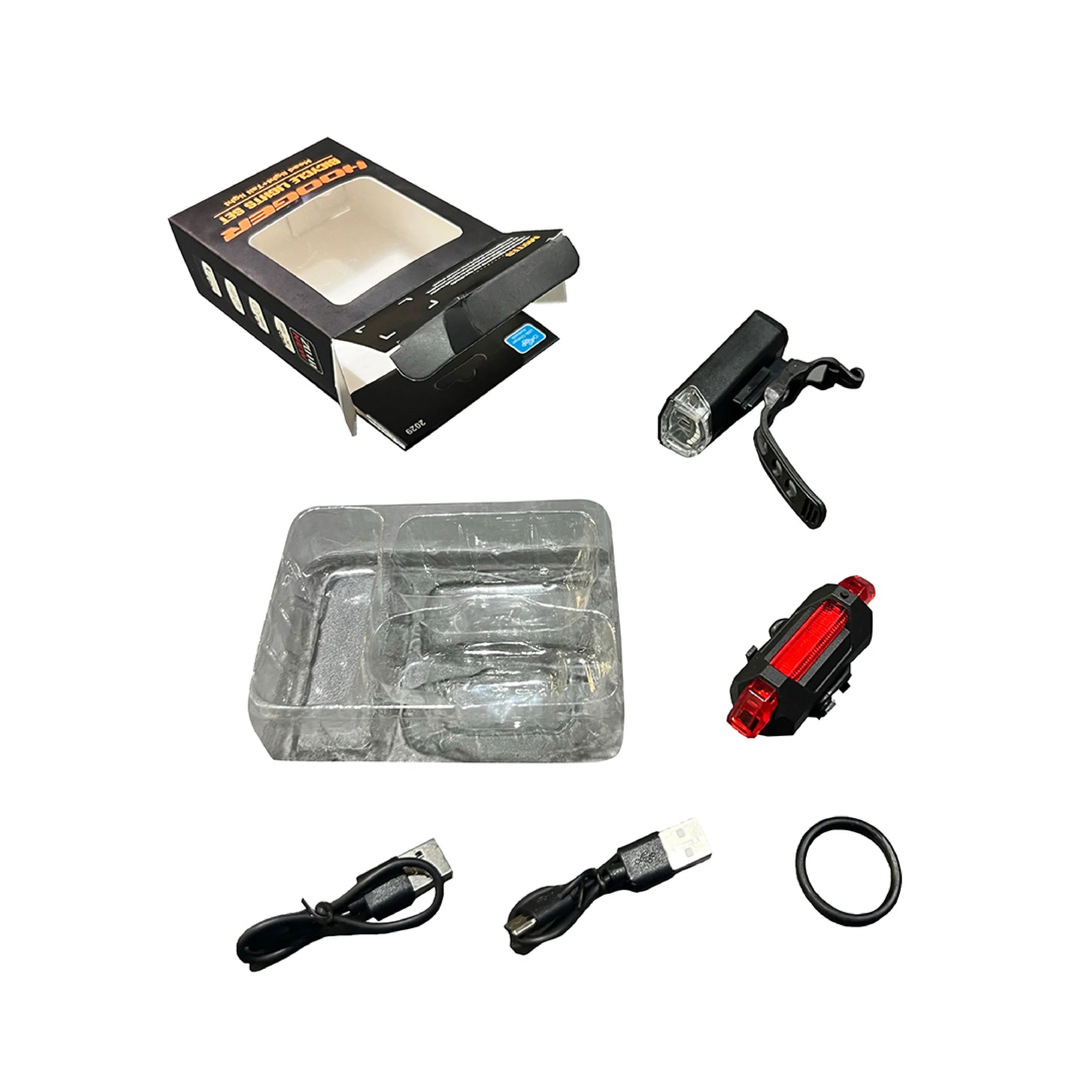 Par De Luces Luz Led De Bicicleta Delantera Trasera Hooger