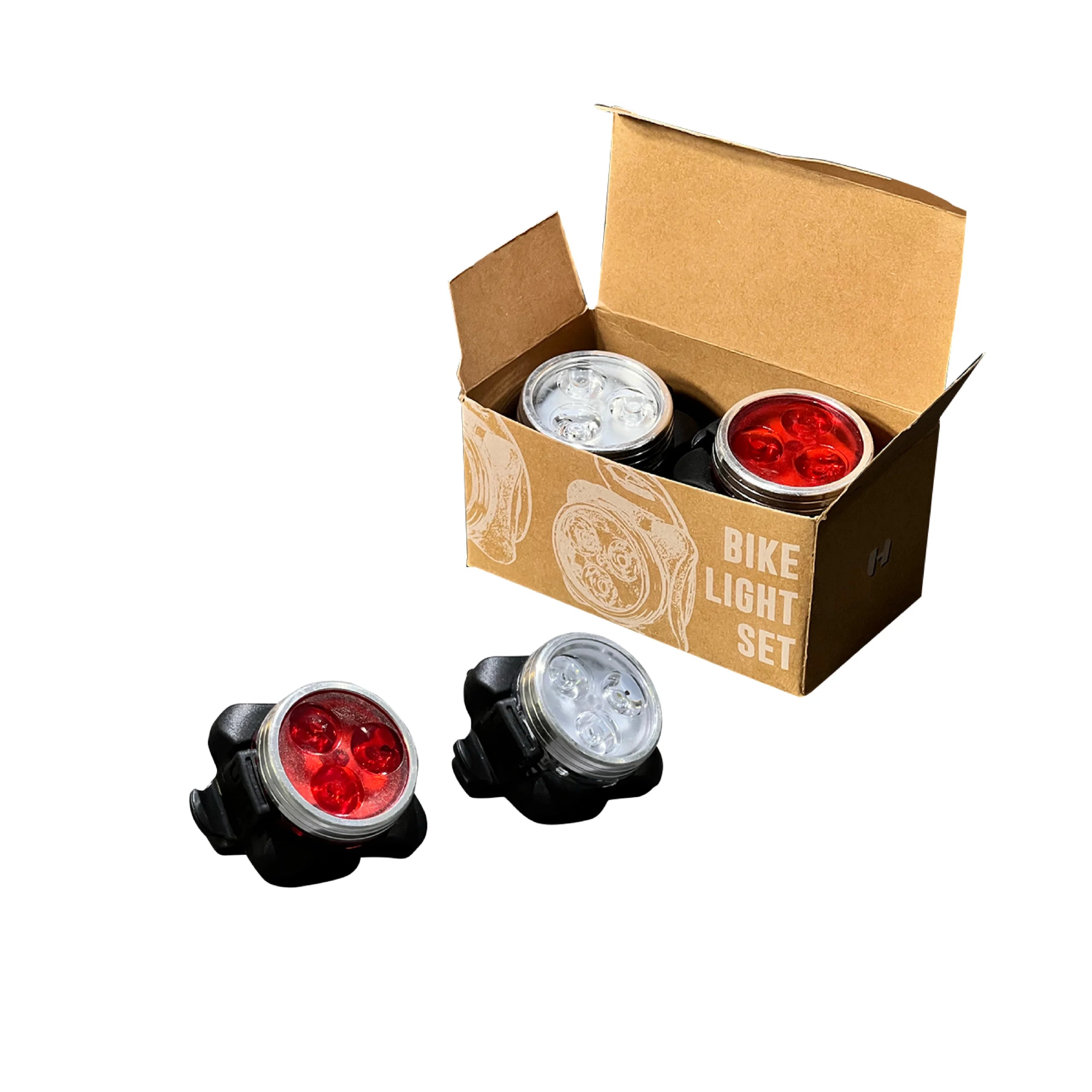 Luces Led Bici Usb Recargables Seguridad Set X 2 Rojo Blanco