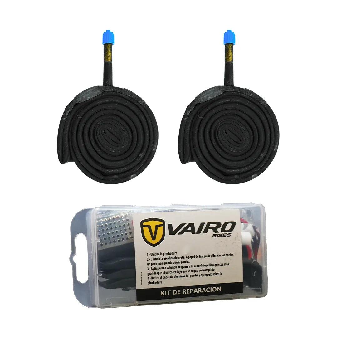 Kit X2 Cámaras 26×1.90 Imperial Cord + Kit Parches Vairo