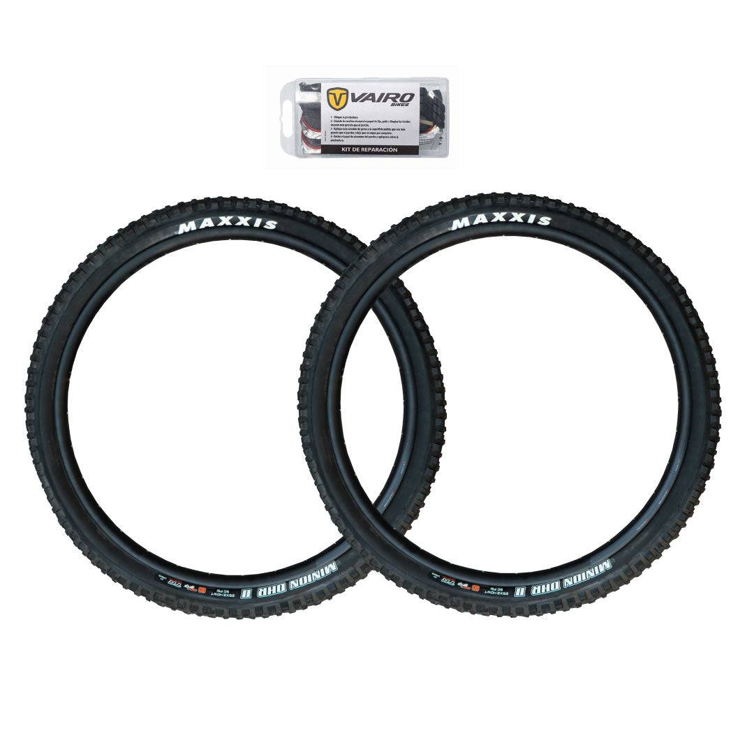 Par De Cubiertas Maxxis Minion Dhr Ii 29' + Kit De Parches