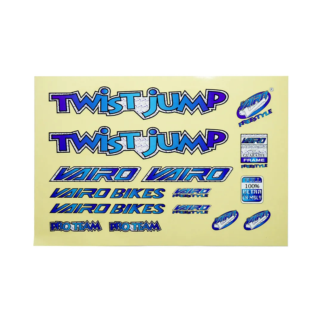 Plancha De Stickers Retro Vintage Bicicleta Vairo Twist Jump